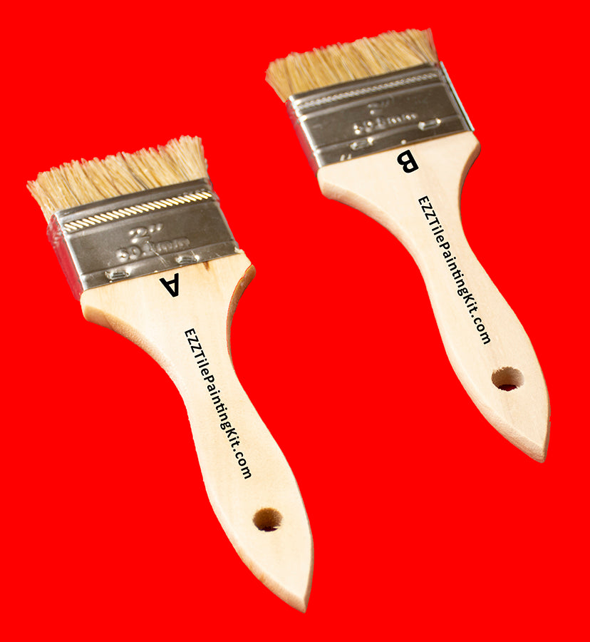 Two 2" EZZ Custom Cut Tile Brushes