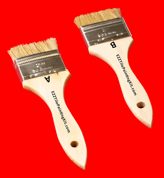Two 2" EZZ Custom Cut Tile Brushes